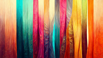 Colorful vibrant ribbon background