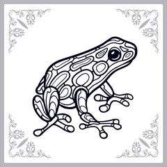 Frog zentangle arts isolated on white background