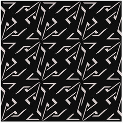 Design seamless monochrome geometric pattern. Abstract background. Vector art.Perfect for site backdrop, wrapping paper, wallpaper, textile and surface design. 