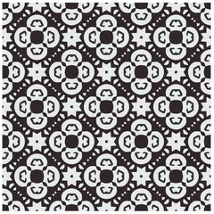 Design seamless monochrome geometric pattern. Abstract background. Vector art.Perfect for site backdrop, wrapping paper, wallpaper, textile and surface design. 
