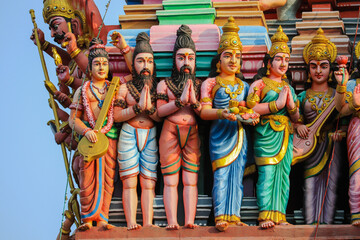 Lord Siva Vishnu Hindu Temple in Chennai  - obrazy, fototapety, plakaty