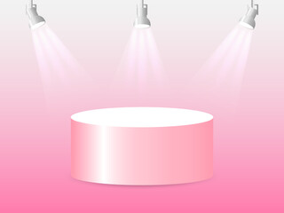 background vector 3d rendering crystal  podium  platform. Stand show cosmetic product