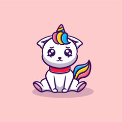cute unicorn vector icon illustration