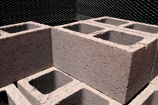 Concrete blocks for construction - Powered by Adobe