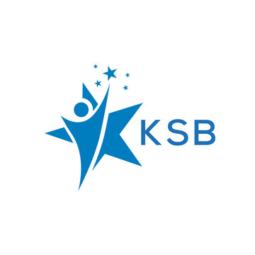 KSB Letter logo white background .KSB Business finance logo design vector image in illustrator .KSB letter logo design for entrepreneur and business.
