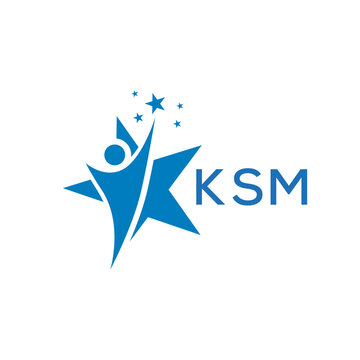 KSM Letter logo white background .KSM Business finance logo design vector image in illustrator .KSM letter logo design for entrepreneur and business.
