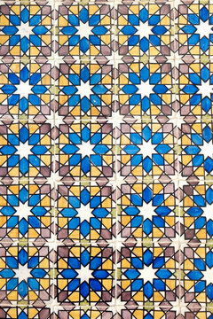 Portugal, Sintra, Traditional Portuguese ceramic tiles Azuelos
