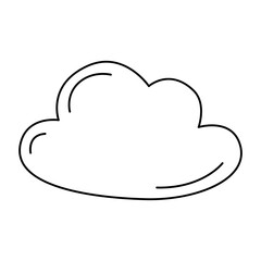 Cloud weather thin line icon linear
