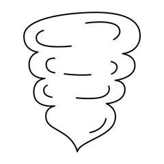 Hand drawn doodle tornado