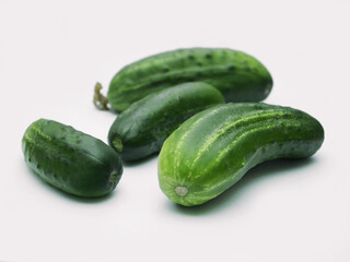 cucumbers on a light background, vegetables