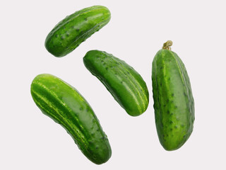 cucumbers on a light background, vegetables