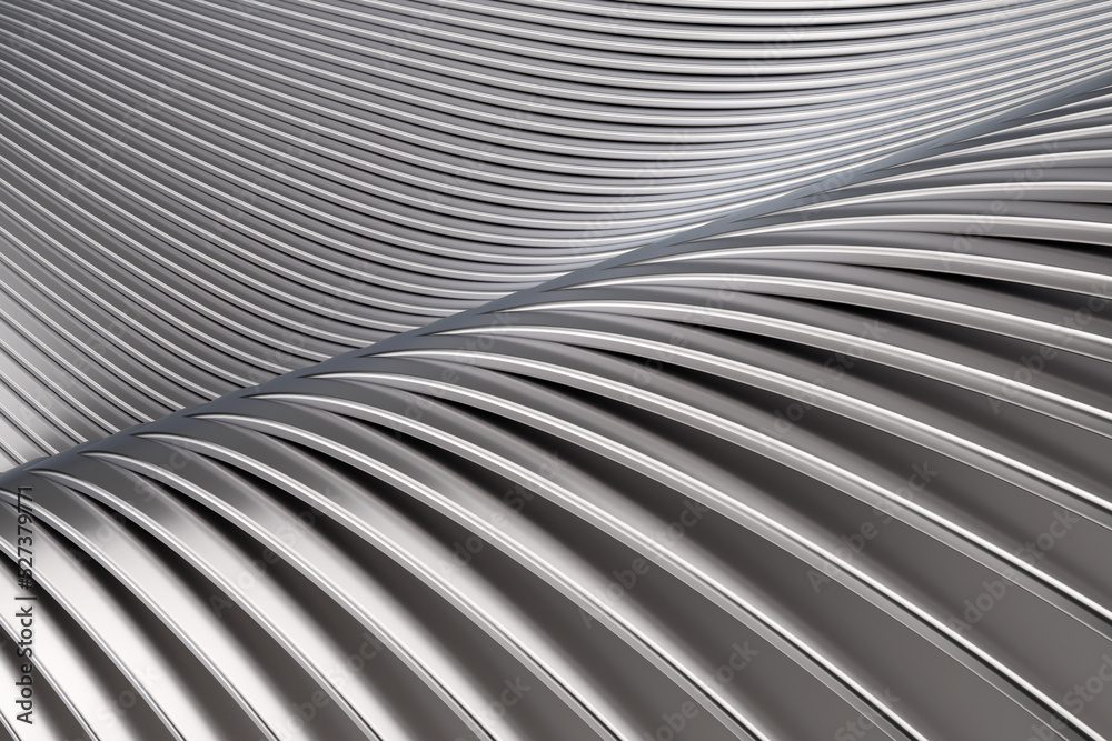 Aufkleber abstract metal chrome silver shiny texture background. 3d rendering