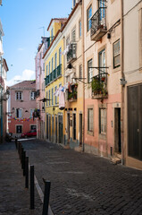 Fototapeta na wymiar Colorful Streets of Lisbon, Portugal