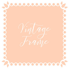 Frame border line page vector vintage simple