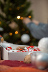 decorating christmas tree inside