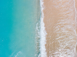 directly above overhead view of sea beach