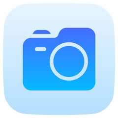camera flat gradient icon