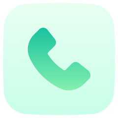 phone call flat gradient icon