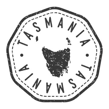 recommend clip art: Tasmania, Australia Map Stamp Retro Postmark. Silhouette Postal Passport. Seal Round Vector Icon. Badge Vintage Postage Design.