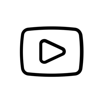 Youtube Line Icon