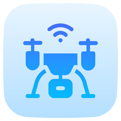 drone flat gradient icon