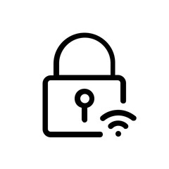 smart lock line icon