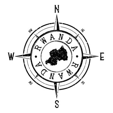 recommend clip art: Rwanda Stamp Map Compass Adventure. Illustration Travel Country Symbol. Seal Expedition Wind Rose Icon.