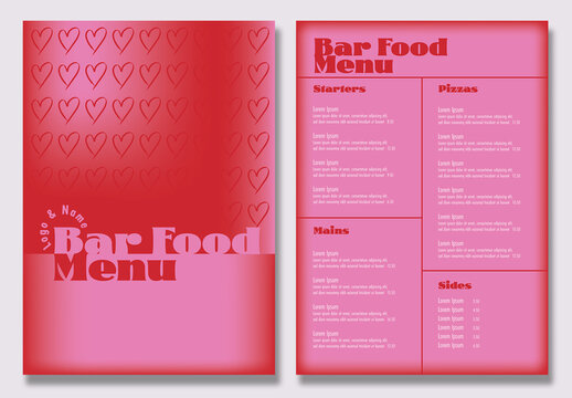 Bar Food Menu
