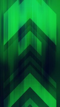  Vertical version green arrow abstract twenty second looping animated background