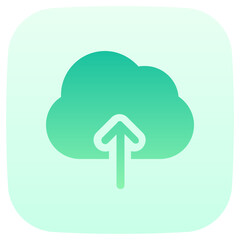 upload flat gradient icon