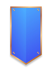 metallic shield banner
