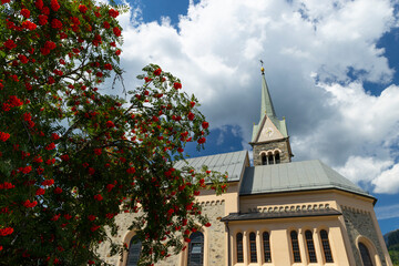 Niedernsill, Austria, August 2022, Catholic Church Piesendorf