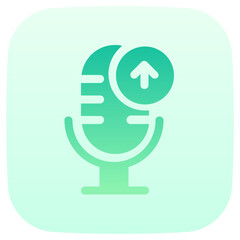 upload flat gradient icon