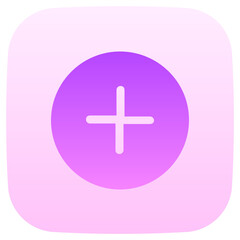 Obraz premium add flat gradient icon