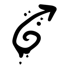 splatter art arrow
