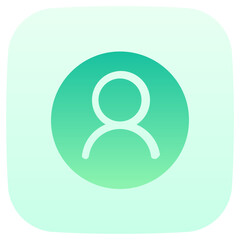 user flat gradient icon
