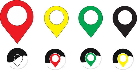 Map pointer icon. GPS location symbol.Vector illustration.