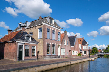 Fototapeta na wymiar Cityscape Kollum, Friesland province, The Netherlands |\ Stadsbeeld Kollum