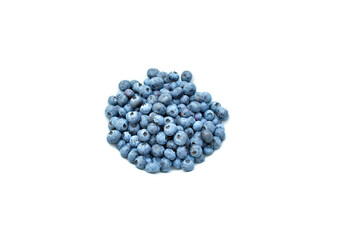 bunch of blueberries isolated on a white background