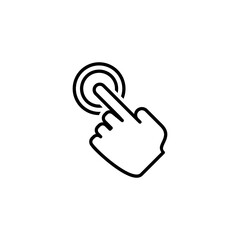 Touch screen line icon isolated on white background