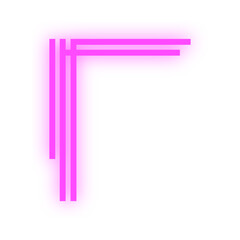 neon line border corner
