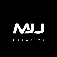 MJU Letter Initial Logo Design Template Vector Illustration