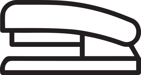 Stapler flat icon for web. Simple stapler flat sign vector design. Minimalist stapler and staples web icon isolated on white background.