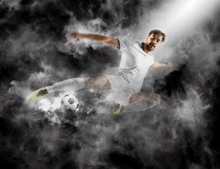 Fototapeta na wymiar Soccer player in action