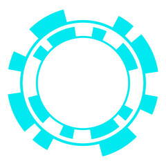Naklejka premium tech circle frame 