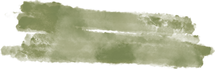 Army green watercolor splash and brush stroke for decoration.