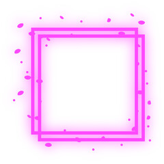 neon glitter square frame
