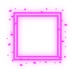 neon glitter square frame
