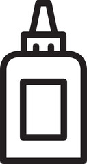 liquid glue vector line icon, school and education icon