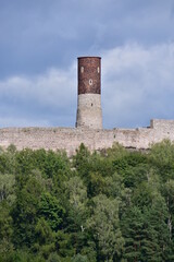 Fototapeta na wymiar Zamek, Krolewski, w, Checinach, wieza, architektura, budowa, 
